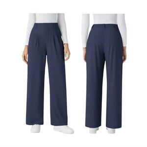 HALARA Blue Wide Leg Pants High-Waisted Comfort